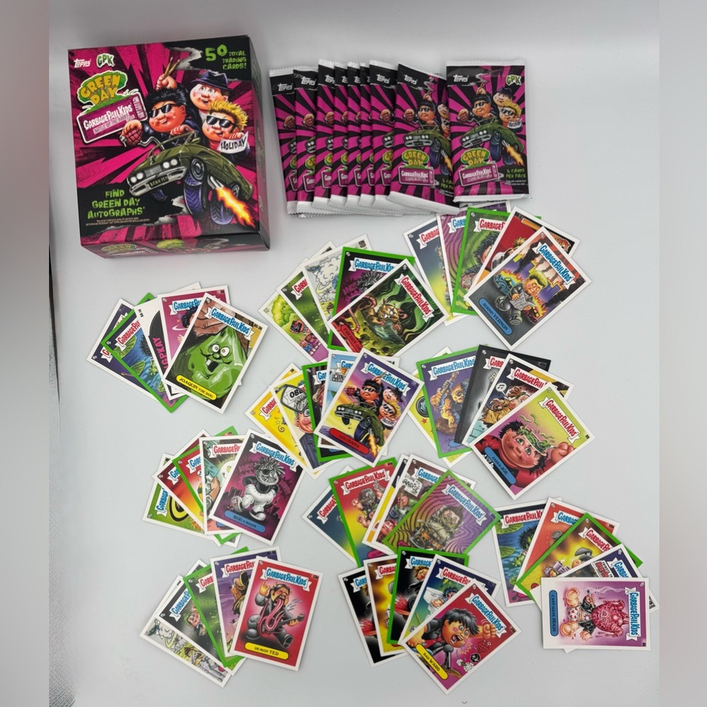 Topps Garbage Pail Kids Green Day 022/199‎ + Iridescent 50 Card LOT